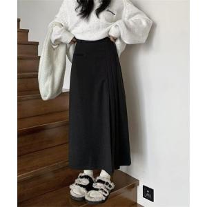 スカート サイドプリーツロングスカートの商品画像