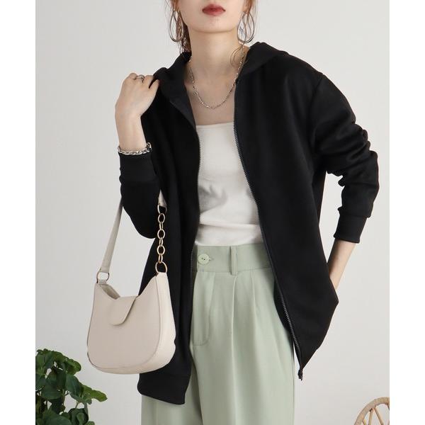 パーカー ユニセックス スウェード ワイド ジップパーカー メンズ レディース