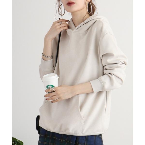 パーカー ユニセックス スウェード ワイド パーカー メンズ レディース