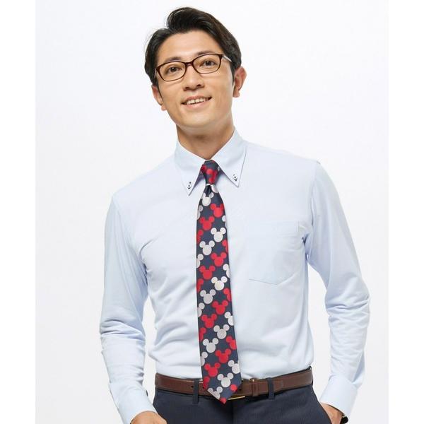 フォーマル シャツ 「Disney ディズニー」形態安定ノーアイロン ボタンダウン 長袖ビジネスワイ...