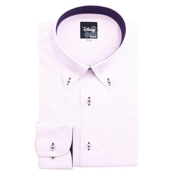 フォーマル シャツ 「Disney ディズニー」形態安定ノーアイロン ボタンダウン 長袖ビジネスワイ...