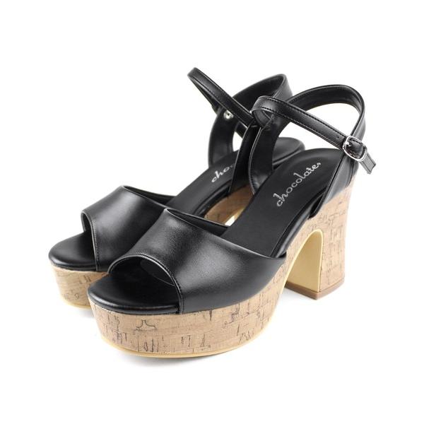 サンダル ラウンドトゥ コルクソール 厚底サンダル「日本製」 レディース