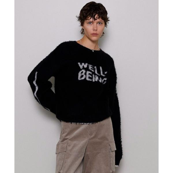 ニット セーター WELLBEING Logo Jacquard Knit Sweater/WELL...