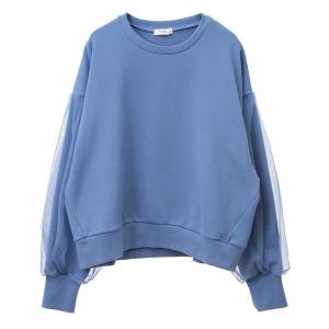 トレーナー スウェット チュールスリーブスウェット レディース