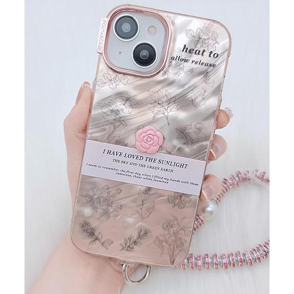 スマホケース ボタニカル柄 立体 ウエーブ iPhone ケース