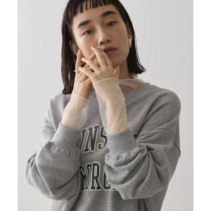 tシャツ ドットチュールハイネックプルオーバー レディース