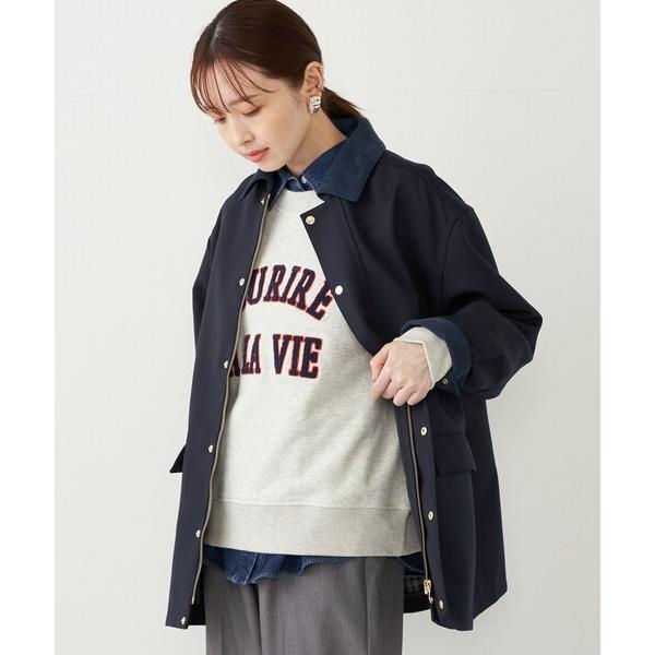 コート アウター SHIPS Colors:コーデュロイカラー ボンディング ミドルレングス コート...