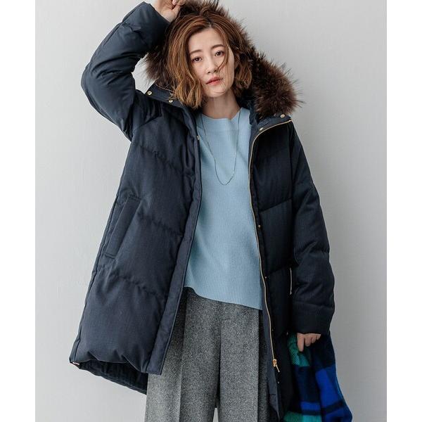 ダウンコート ダウンジャケット 「撥水加工」TWツイル ロングダウンコート レディース