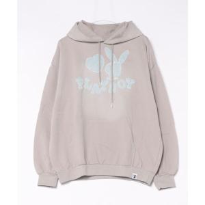 パーカー 「SEQUENZ/シークエンズ×PLAYBOY/プレイボーイ」スプレーブリーチワッペンパーカー メンズ レディース