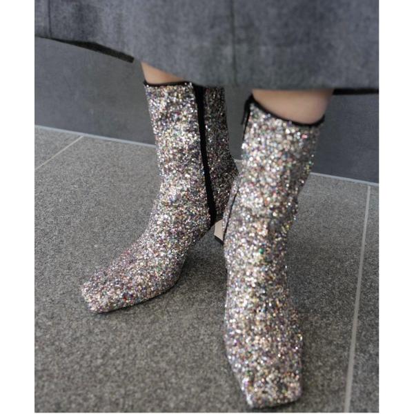 ブーツ UND SQUARE TOE SHORT BOOTS レディース