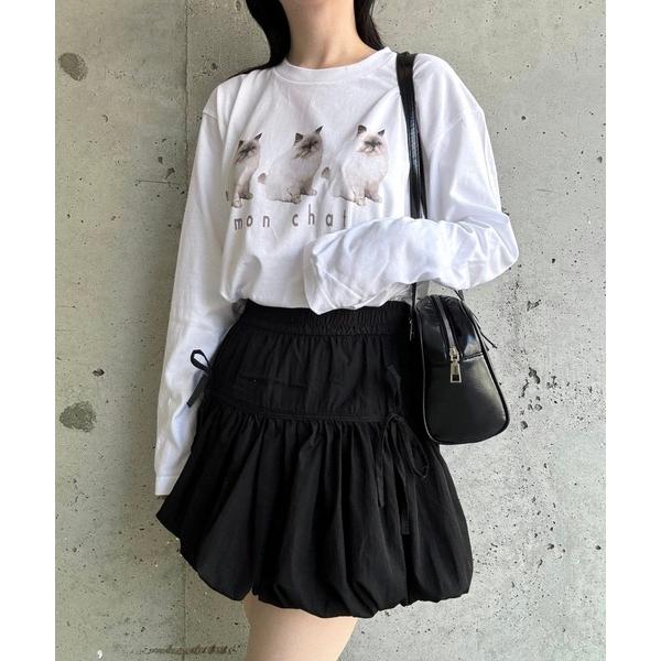 tシャツ 子猫ロングTシャツ レディース