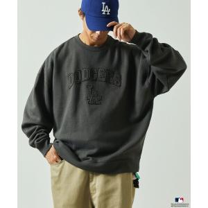 トレーナー スウェット 限定展開 MLB/メジャーリーグベースボール 別注 ビッグシルエット パッチワークロゴ クルーネックスウェット メンズ