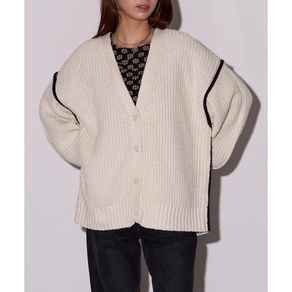 カーディガン 「MAISON BREEZE reveur」配色Vネックニットカーディガン　DTK レ...