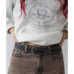 ベルト 「 Port / ポート 」 ダブル スタッズ バックル ベルト レディース メンズ