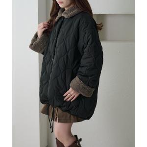 ブルゾン アウター 「apres jour clair」裏ボアキルティングジャケット レディース