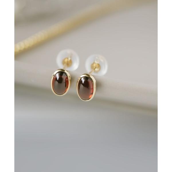 ピアス 18K 天然石 ピアス 「enlille-oliva エンリル・オリヴァ」 レディース