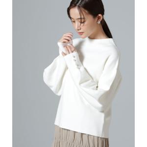 ニット セーター ミラノリブパールスリーブニット レディース