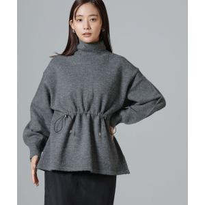 ニット セーター ウエストドロストタートルワイド...の商品画像