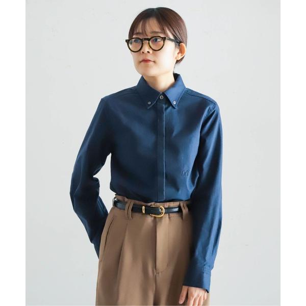 ブラウス シャツ コットンオックス　BDシャツ レディース