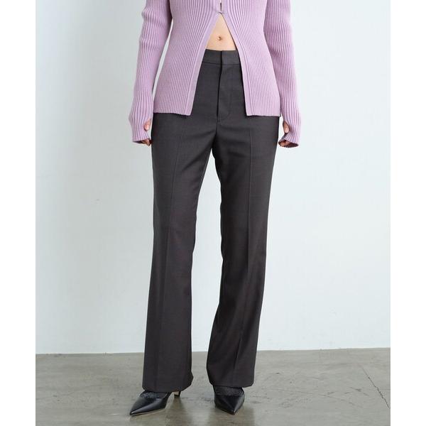 パンツ gabardine semi flare pants レディース