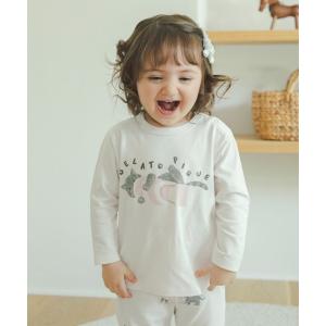 ベビー 「BABY」プレイフルキャットワンポイントロンT