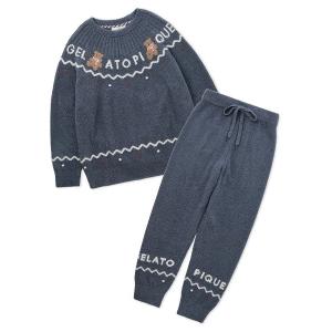 パジャマ ルームウェア 「販路限定商品」「HOLIDAY」ノルディックプルオーバー＆ロングパンツセット レディース