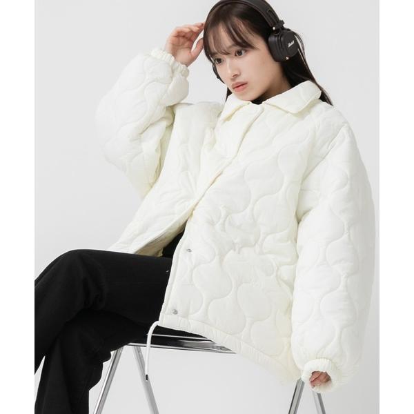 ブルゾン アウター 「hideka select」キルティング裏ボアジャケット / 秋服 冬服 ノー...