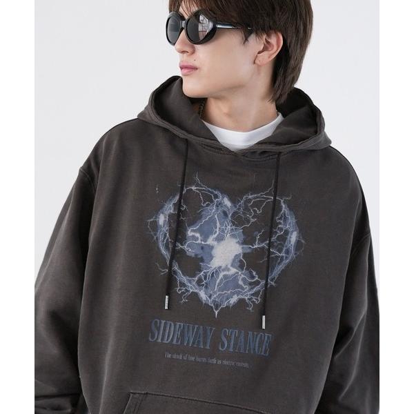 パーカー 「SIDEWAY STANCE」ピグメント プリント スウェット プルパーカー メンズ レ...