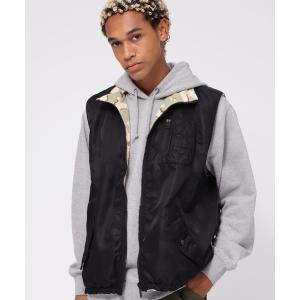 AVIREX（アヴィレックス） ベスト X-LARGE ブラック メンズ : ZOZOTOWN