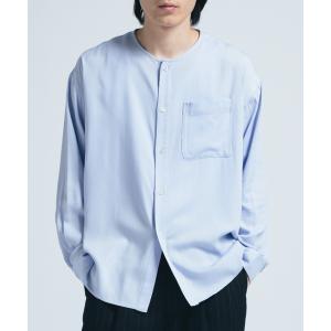 シャツ レーヨンノーカラーシャツ/ Relux Fit - made in INTER FACTORY メンズ レディース