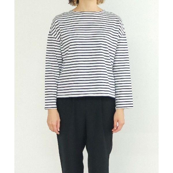 tシャツ ボーダートップス（ドロップショルダー） レディース