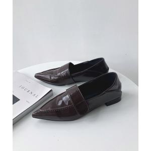 ローファー ポインテッドトゥ ローファー レディース