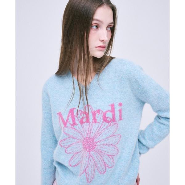 ニット セーター RACCOON BLENDED V NECK FLOWERMARDI レディース ...
