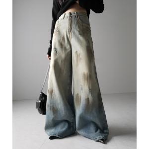 ksg ワイドレッグベルトデザインデニム　ワイドパンツ　カーゴパンツ ベルトデザインカーゴパンツ（デニムパンツ）｜KsG（ケーエスジー）の