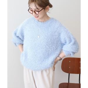 ニット セーター フェザーゆるニットプルオーバー...の商品画像