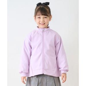 mezzo piano メゾピアノ チューリップ柄リバーシブルブルゾン