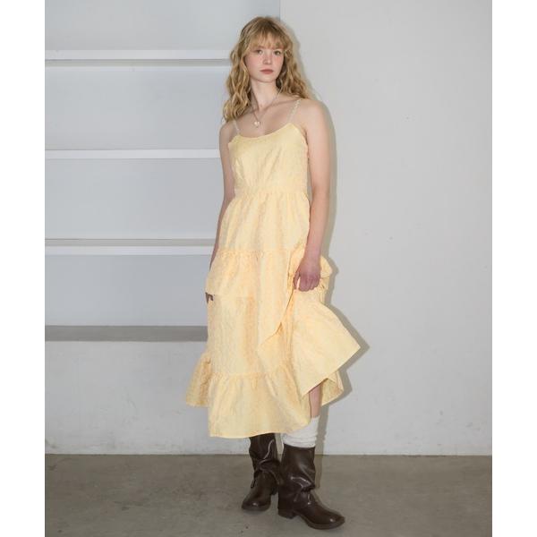 ワンピース nami nami frill onepiece/なみなみデザインキャミワンピース