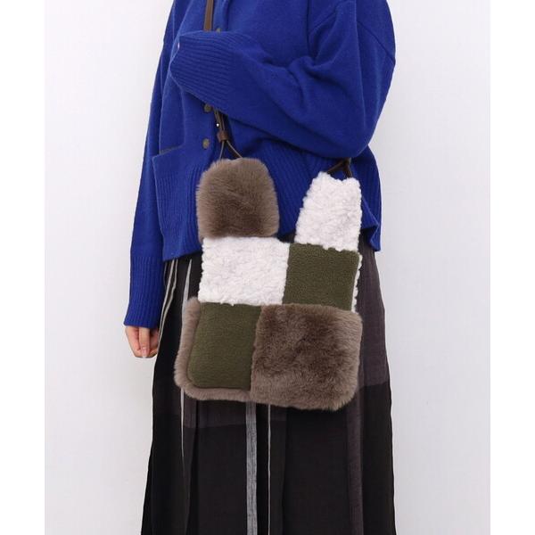 エコバッグ ｐａｐｐｙ　エコファーパッチワーク３ＷＡＹミニバッグ