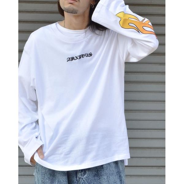 tシャツ 「spiritoso」ファイヤー袖プリントロンT(CP) メンズ レディース