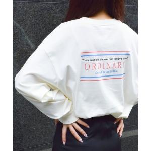 tシャツ 「spiritoso」ORDINARYプリントロングＴシャツ(CP) レディース