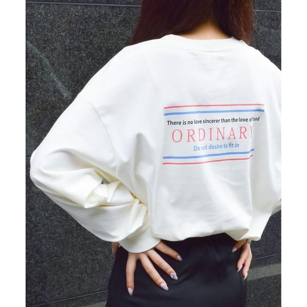 tシャツ 「spiritoso」ORDINARYプリントロングＴシャツ(CP) レディース