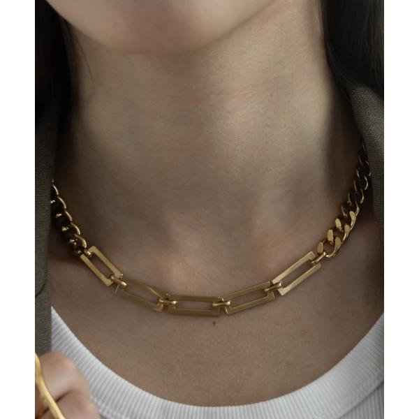 ネックレス 金属アレルギー対応 コンビチェーンネックレス レディース