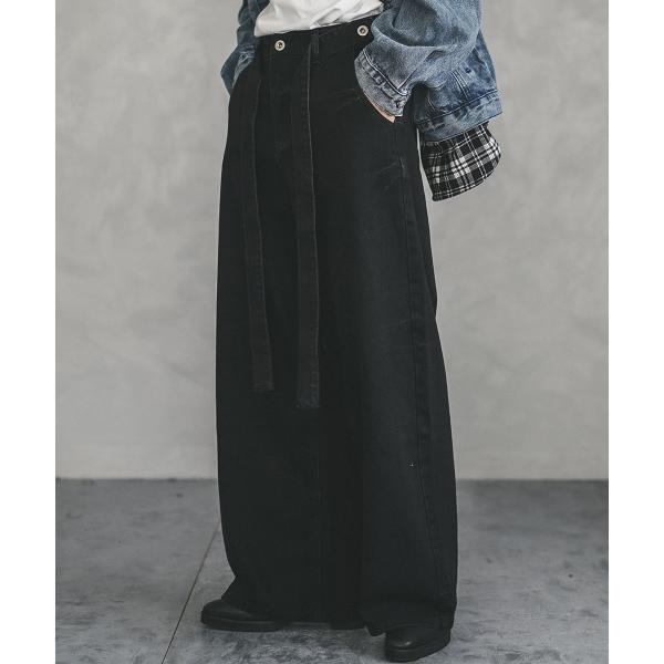 ジーンズ ケミカルウォッシュワイドストレートデニムパンツ メンズ レディース