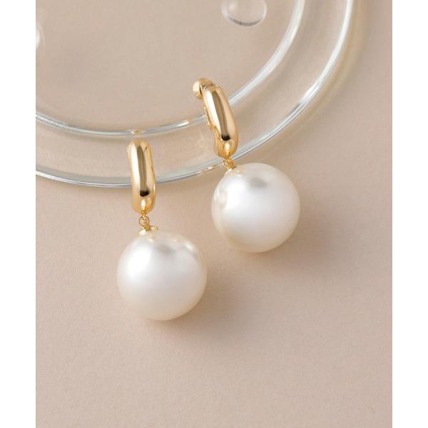 イヤリング 「ecru」　ビックパールイヤリング レディース