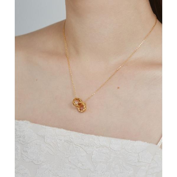 ネックレス 「 金属アレルギー対応 」 ダブルリング ネックレス サージカルステンレス レディース