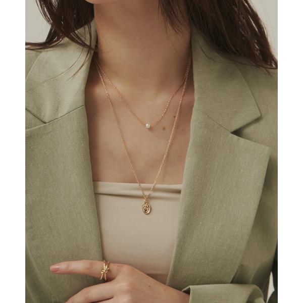 ネックレス コインネックレス ＆ パールネックレス 2個セット レディース