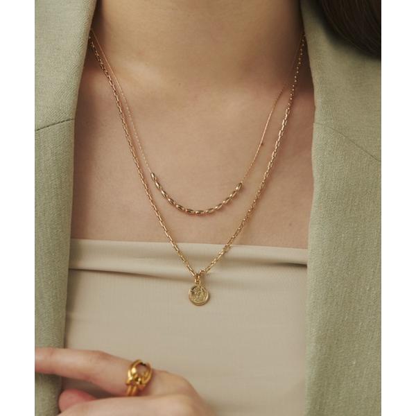 ネックレス 2連コインネックレス レディース