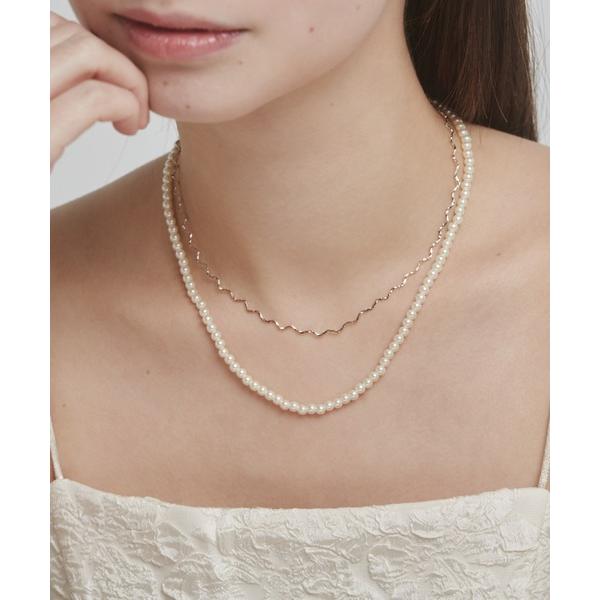 ネックレス パールネックレス ＆ チェーンネックレス2個セット レディース
