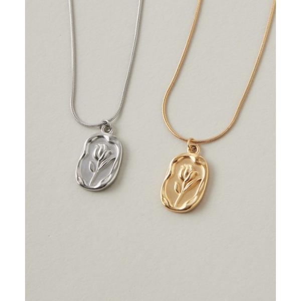 ネックレス 「 金属アレルギー対応 」 フラワーモチーフペンダント ネックレス サージカルステンレス...