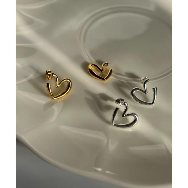 ピアス 「silver925」 heart pierce  (両耳用) レディース